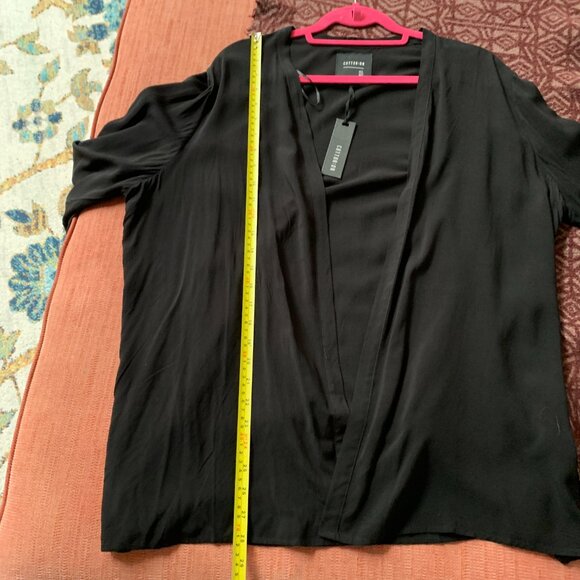 black sheer cardigan // perfect for layering! NWT - Picture 10 of 10